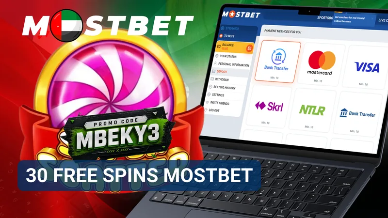 MostBet 30 free spins bonus offer for UAE casino users