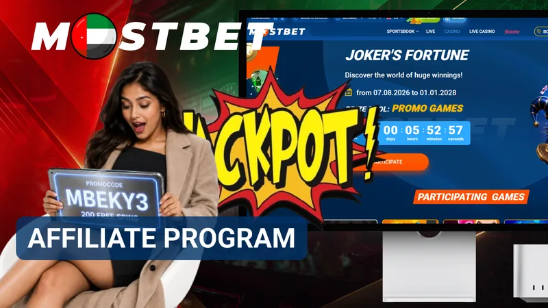 MostBet Affiliate Program banner for UAE partners