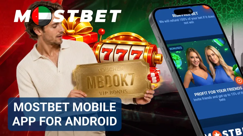 Mostbet Android app interface with mobile betting and casino features