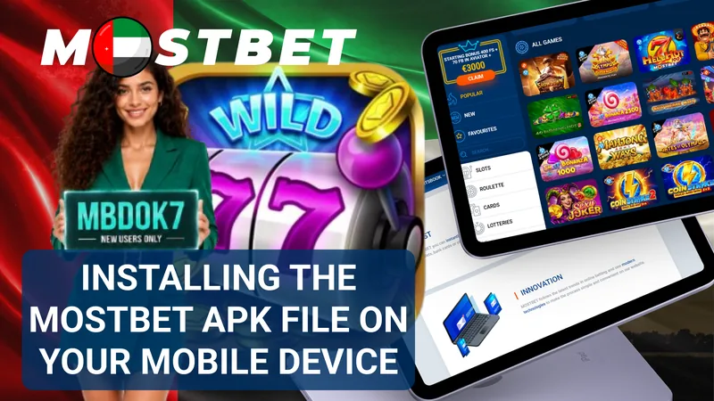 Android smartphone showing Mostbet APK installation process