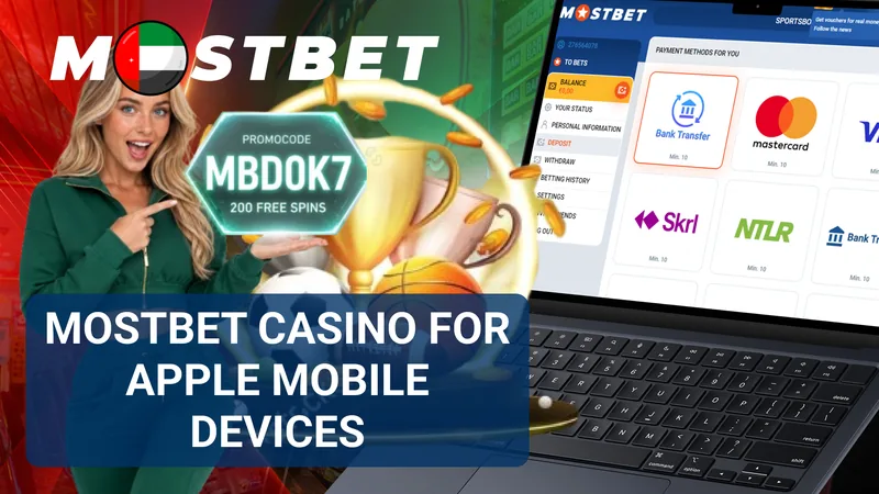 Mostbet casino games displayed on an Apple mobile device