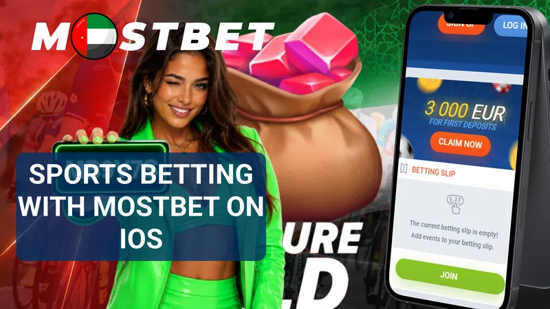 Sports betting interface inside the Mostbet iOS application
