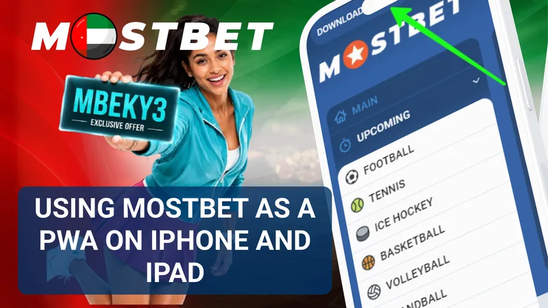 iPhone home screen with Mostbet PWA shortcut setup