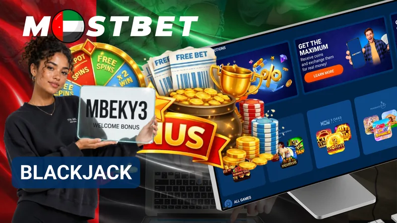 Blackjack game screen in MostBet Online Casino