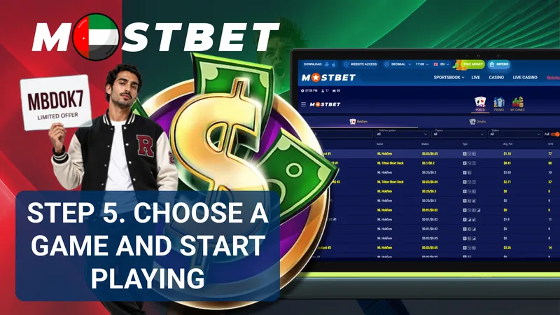 Casino game selection screen on MostBet platform