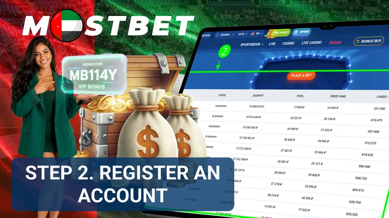 MostBet account registration form with AED currency option